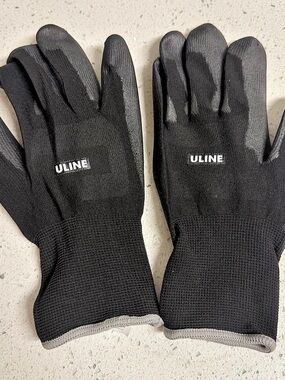 ULINE Polyurethane Coated Gloves XL Black